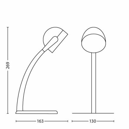 Philips 67413/32/16 - LED Stolní lampa MYLIVING DYNA 1xLED/3W/230V červená