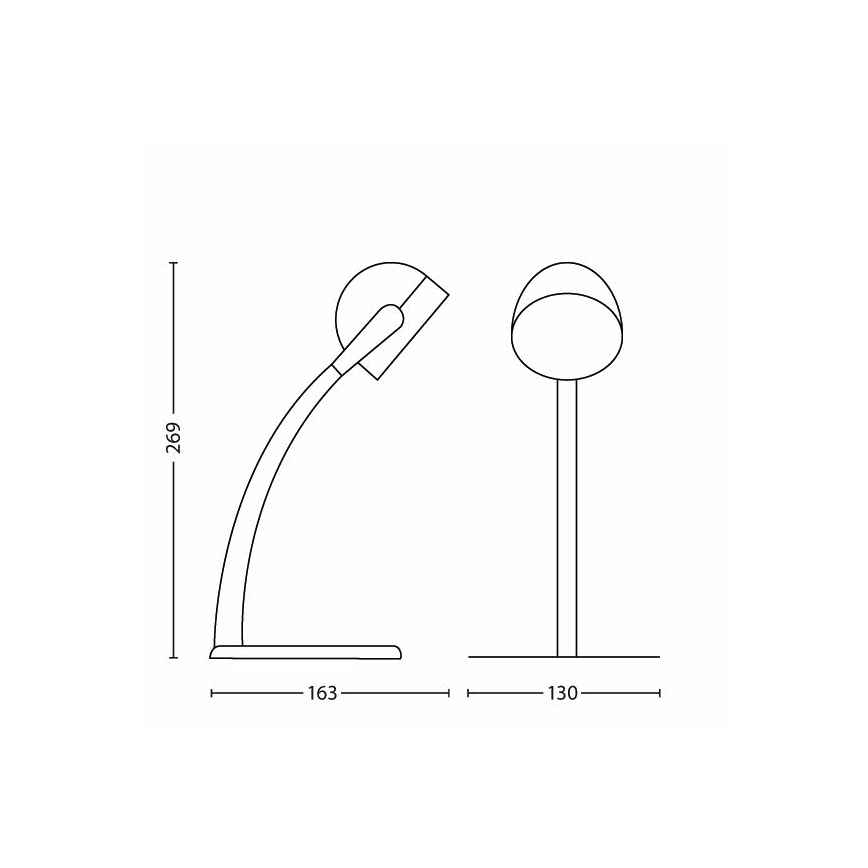 Philips 67413/32/16 - LED Stolní lampa MYLIVING DYNA 1xLED/3W/230V červená