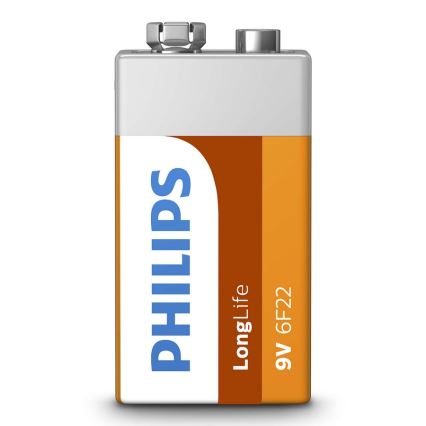 Philips 6F22L1B/10 - Zinkochloridová baterie 6F22 LONGLIFE 9V 150mAh