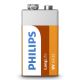 Philips 6F22L1B/10 - Zinkochloridová baterie 6F22 LONGLIFE 9V