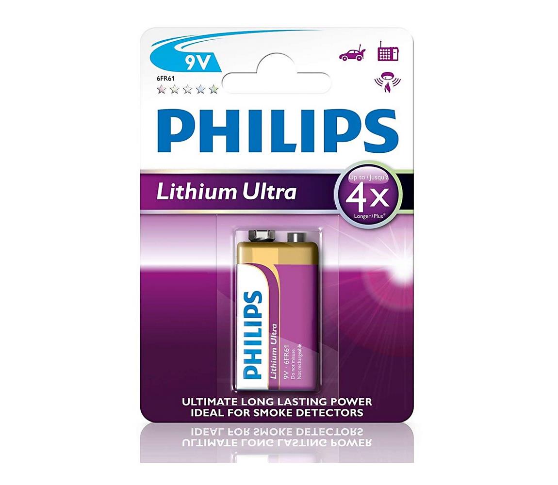 Baterie Philips Lithium Ultra 9V 1ks