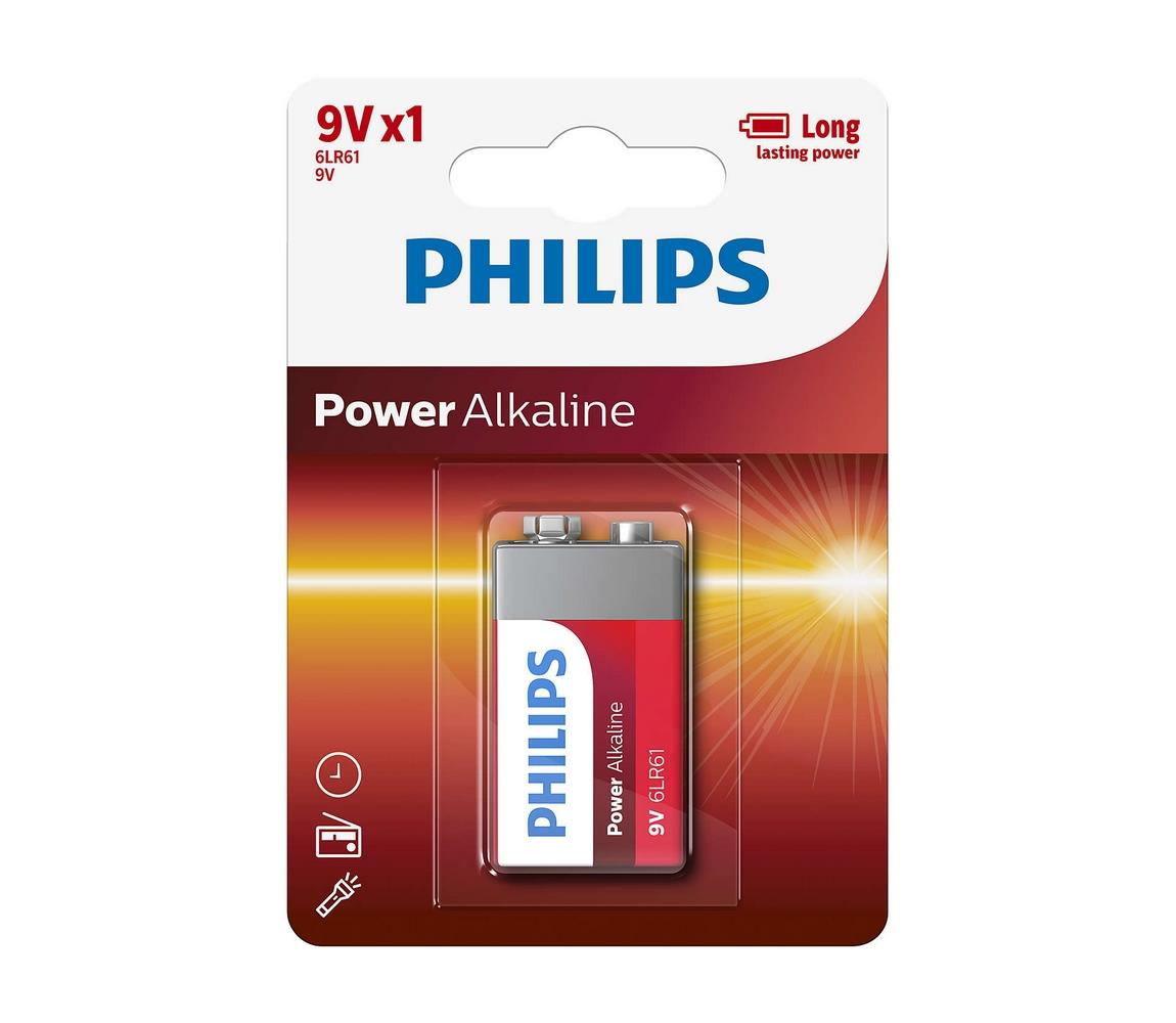 Philips Philips 6LR61P1B/10 - Alkalická baterie 6LR61 POWER ALKALINE 9V 600mAh 