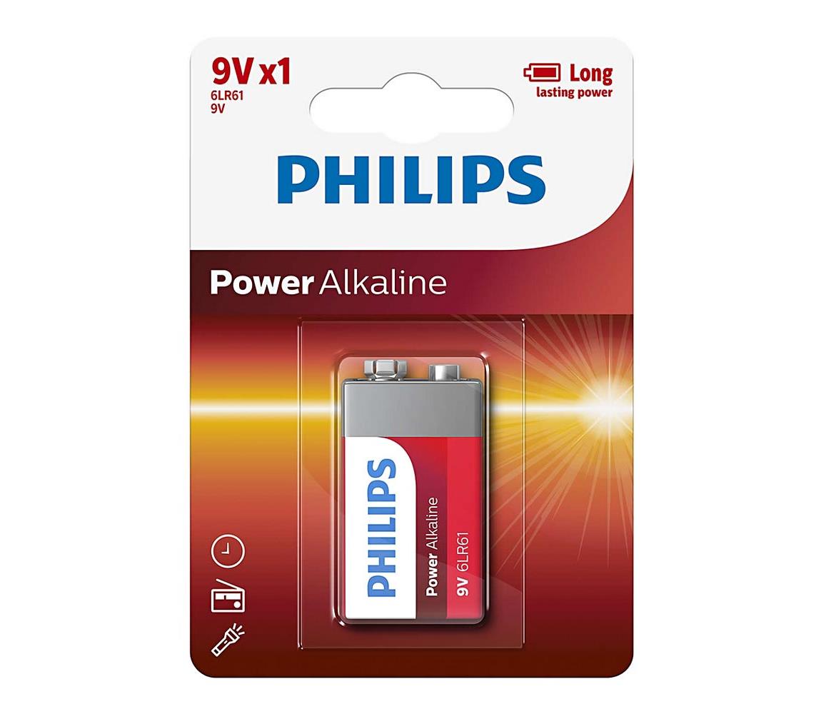 Philips Philips 6LR61P1B/10 - Alkalická baterie 6LR61 POWER ALKALINE 9V P2204