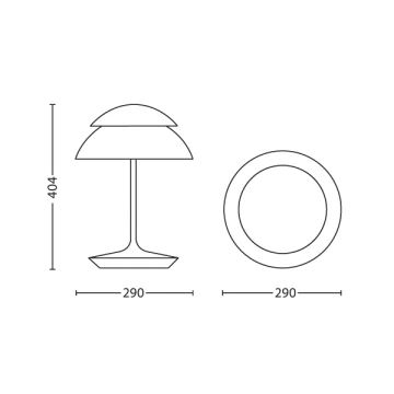 Philips - LED Stmívatelná stolní lampa Hue BEYOND 2xLED/4,5W/230V/RGB