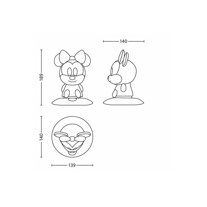 Philips 71710/31/16 -  LED Dětská lampa DISNEY SOFTPAL MINNIE LED/1W/230V