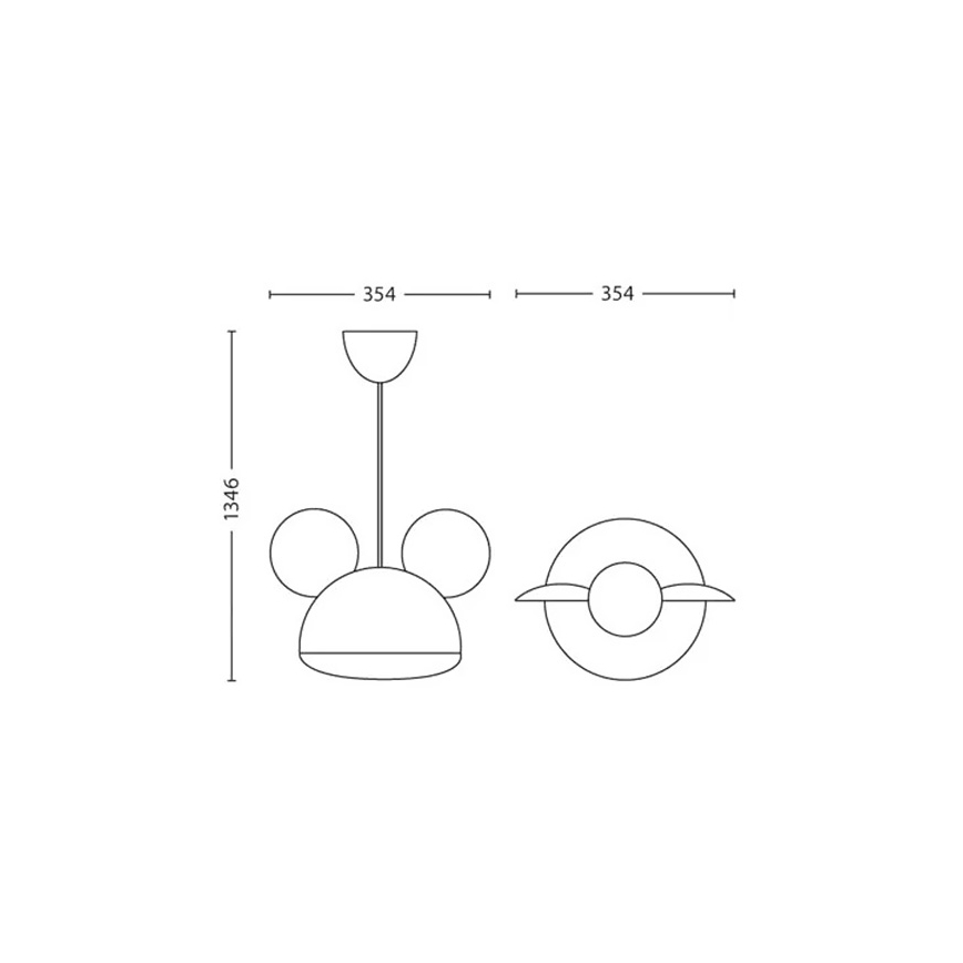 Philips 71758/30/16 - Dětský lustr DISNEY MICKEY MOUSE 1xE27/15W/230V