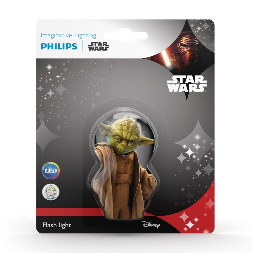 Philips 71767/99/16 - Dětská baterka STAR WARS YODA LED/0,3W