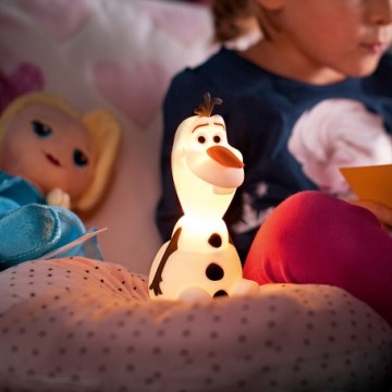 Philips 71768/08/16 - LED Dětská lampa DISNEY FROZEN OLAF LED/0,3W/2xAAA sněhulák