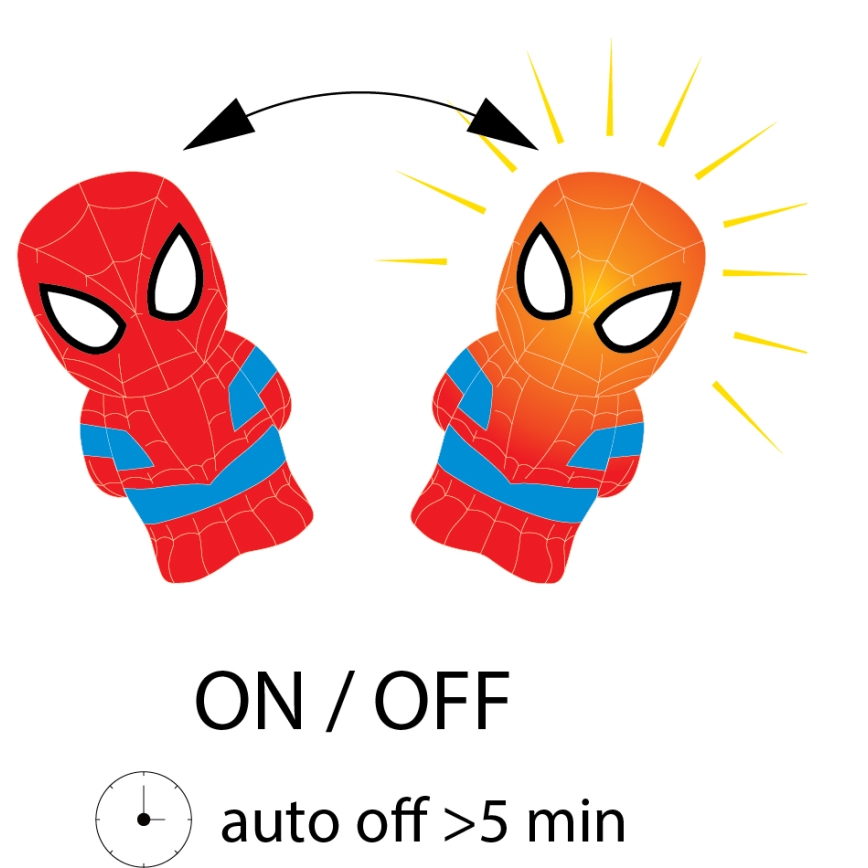 Philips 71768/40/16 - LED dětská lampa DISNEY SPIDER-MAN 2xLED/0,2W/2xAAA