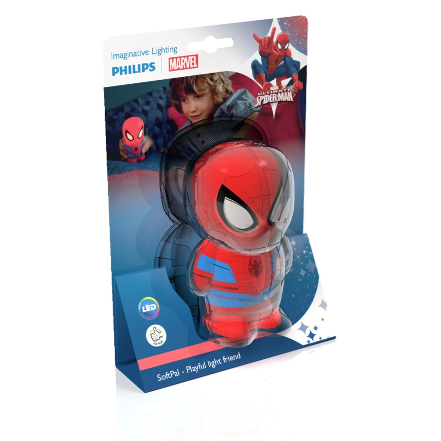 Philips 71768/40/16 - LED dětská lampa DISNEY SPIDER-MAN 2xLED/0,2W/2xAAA