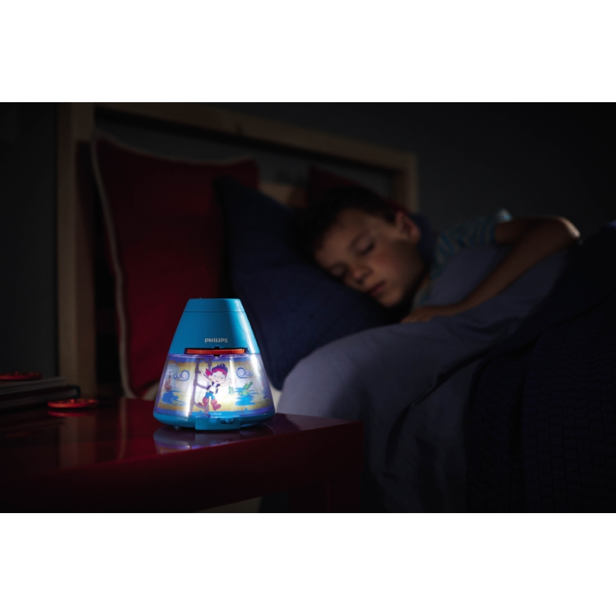 Philips 71769/05/16 - LED Dětský projektor DISNEY JAKE PIRATE 1xLED/0,1W + 3xLED/0,3W/4,5V