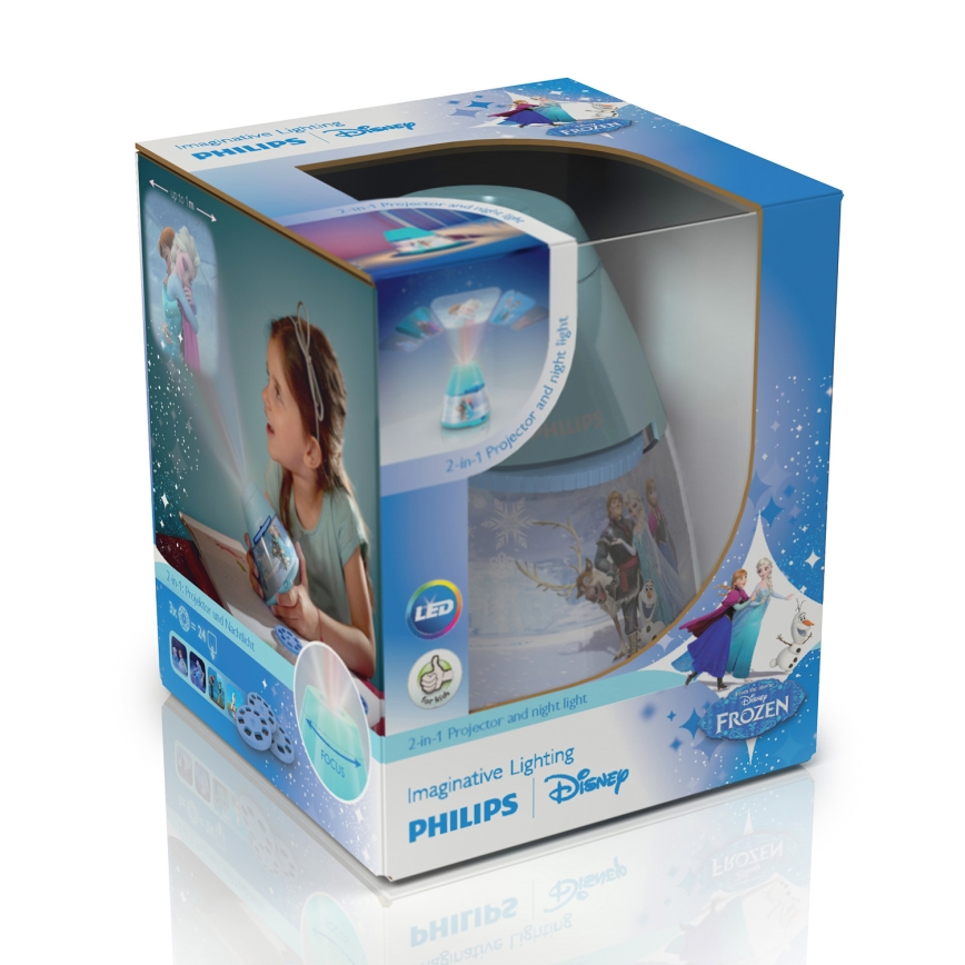 Philips 71769/08/16 - Dětský projektor DISNEY FROZEN LED/0,1W/3xAA