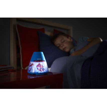 Philips 71769/40/16 - Dětská stolní lampa a projektor DISNEY SPIDER-MAN 1xLED/0,1W + 3xLED/0,3W/4,5V
