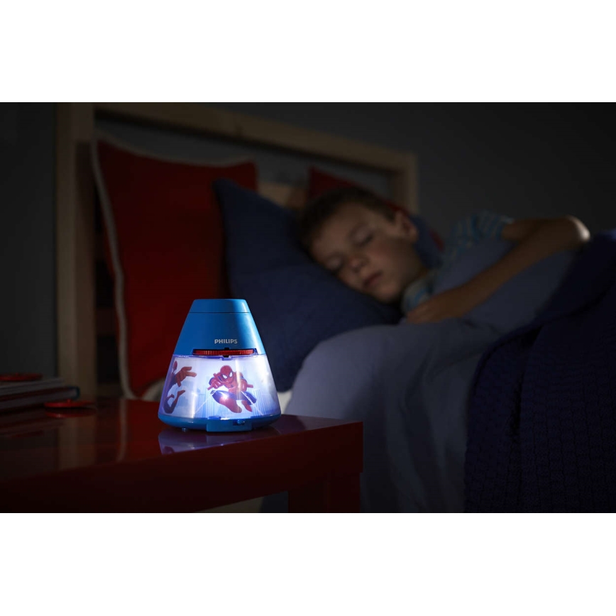 Philips 71769/40/16 - Dětská stolní lampa a projektor DISNEY SPIDER-MAN 1xLED/0,1W + 3xLED/0,3W/4,5V