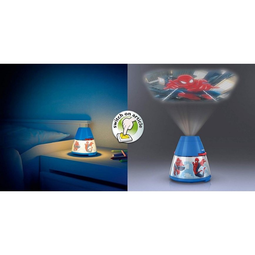 Philips 71769/40/16 - Dětský projektor DISNEY SPIDER-MAN 1xLED/0,1W