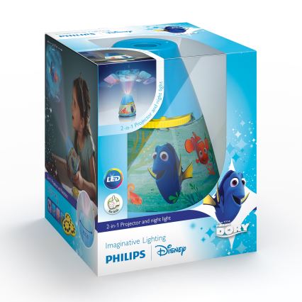 Philips 71769/90/16 - LED Dětský projektor DISNEY DORY LED/0,1W/3xAAA