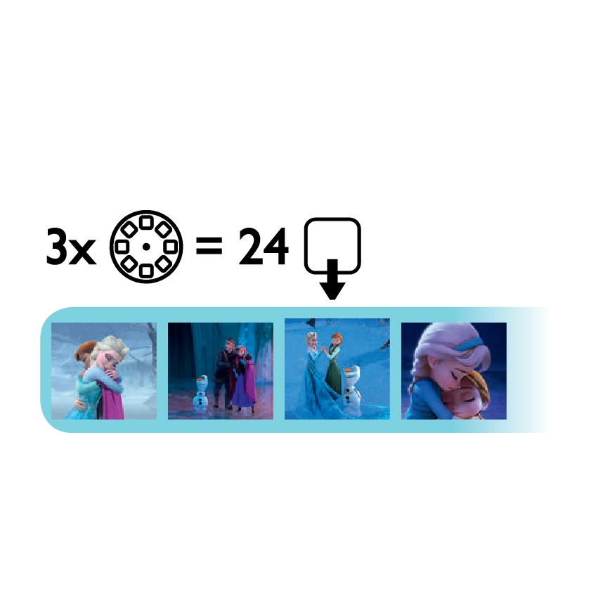 Philips 71788/08/16 - LED Dětská baterka a projektor DISNEY FROZEN LED/3xLR44