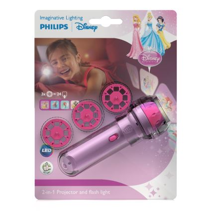 Philips 71788/28/16 - Dětský projektor DISNEY PRINCESS LED/3xLR44