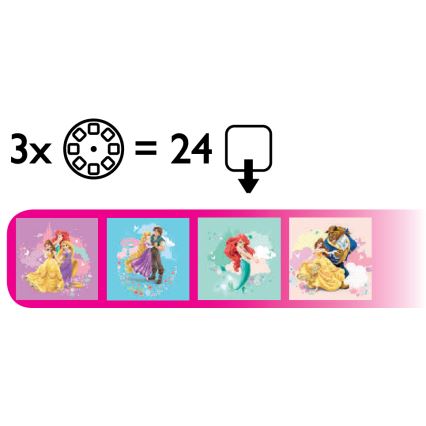 Philips 71788/28/16 - LED Dětská baterka a projektor DISNEY PRINCESS LED/3xLR44