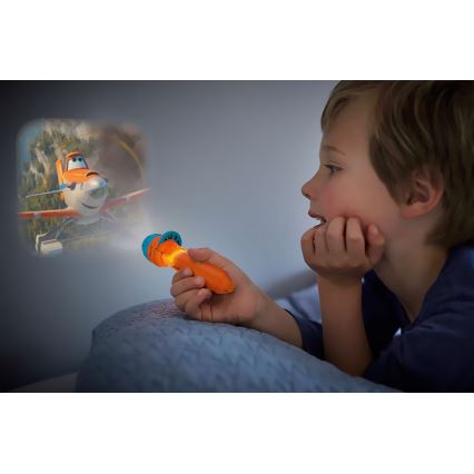 Philips 71788/53/16 - LED dětská lampa PLANES 1xLED/3xLR44 projektor