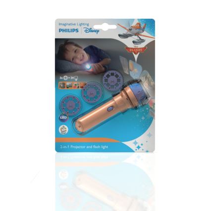 Philips 71788/53/16 - LED Dětská baterka a projektor DISNEY PLANES LED/3xLR44