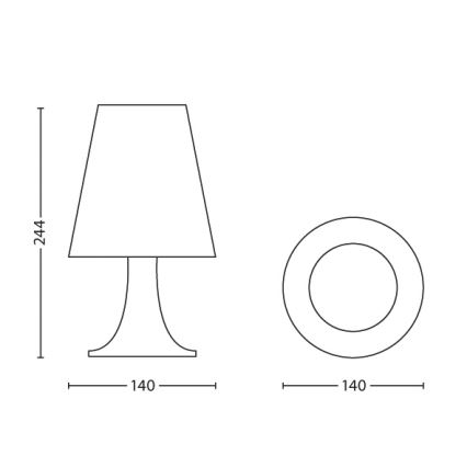 Philips 71795/31/16 - Dětská stolní lampa DISNEY MINNIE MOUSE LED/2,3W/230V