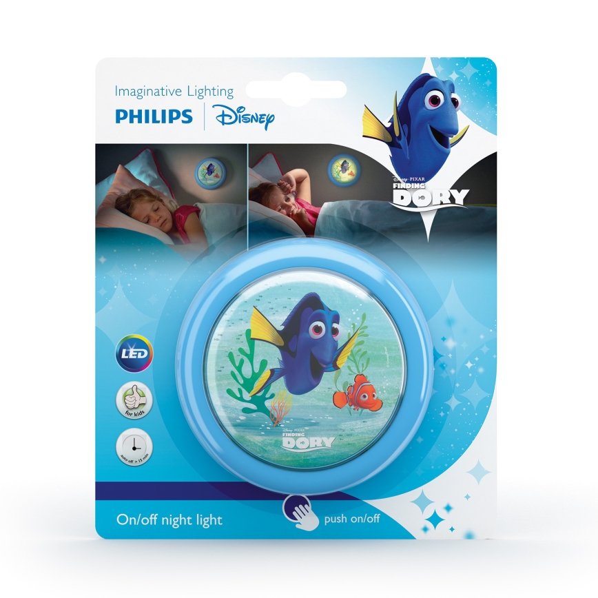 Philips 71924/35/P0 - Dětské dotykové světlo DISNEY FINDING DORY LED/0,3W/2xAAA