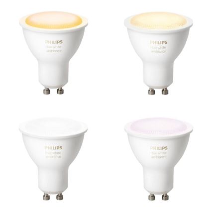 Philips 8718696598283 - LED Žárovka stmívatelná HUE WHITE AMBIANCE 1xGU10/5,5W/230V