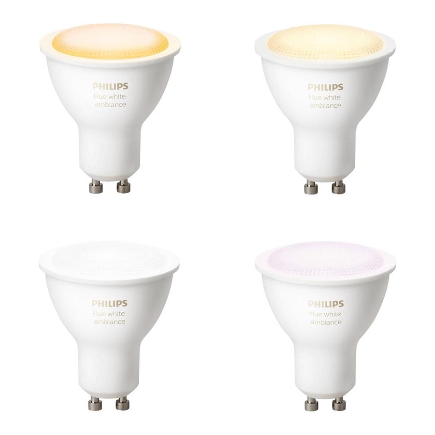 Philips 8718696598283 - LED Žárovka stmívatelná HUE WHITE AMBIANCE 1xGU10/5,5W/230V