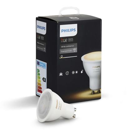 Philips - LED stmívatelná žárovka Hue WHITE AMBIANCE 1xGU10/5,5W 2200-6500K