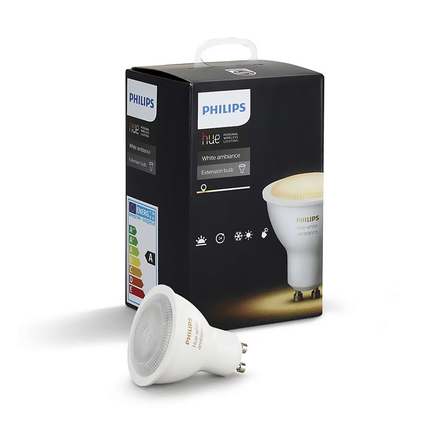 Philips 8718696598283 - LED Žárovka stmívatelná HUE WHITE AMBIANCE 1xGU10/5,5W/230V