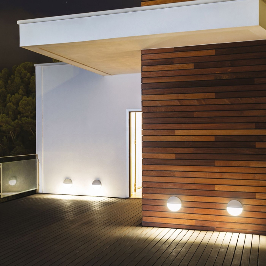 LED Venkovní nástěnné svítidlo ECLIPSE LED/7,5W/230V IP65 šedá