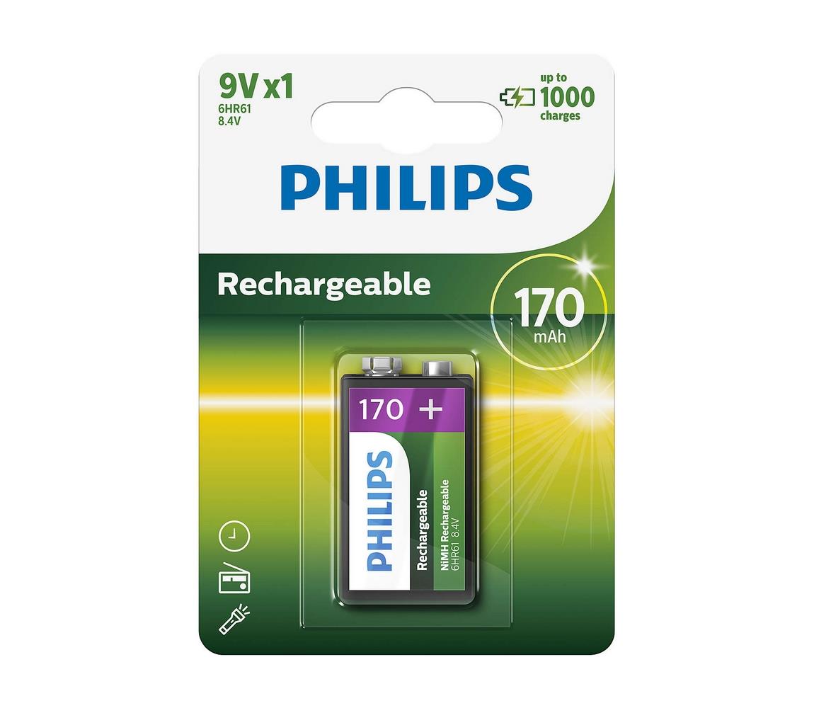 Philips Philips 9VB1A17/10 - Nabíjecí baterie MULTILIFE NiMH/9V/170 mAh P2242