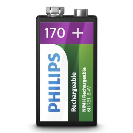 Philips 9VB1A17/10 - Nabíjecí baterie MULTILIFE NiMH/9V/170 mAh