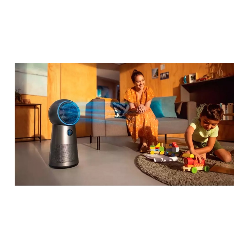 Philips AMF220/15 - Čistička vzduchu, ventilátor a ohřívač vzduchu 3v1 SERIES 2000 230V + dálkové ovládání