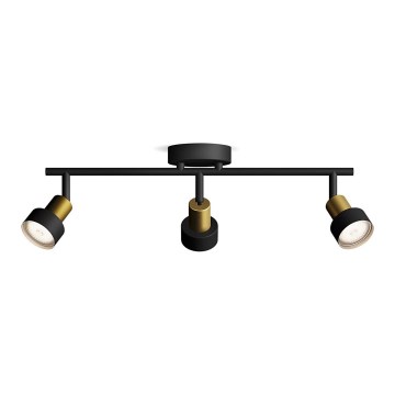 Philips - Bodové svítidlo CONDUIT 3xGU10/5W/230V černá/mosaz