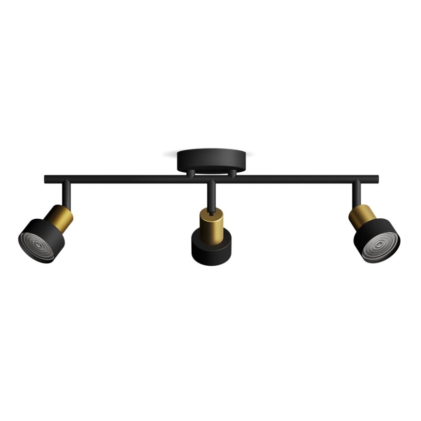 Philips - Bodové svítidlo CONDUIT 3xGU10/5W/230V černá/mosaz