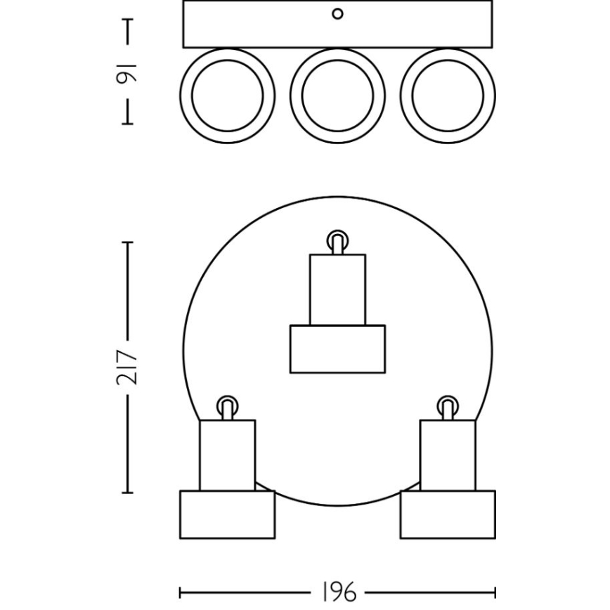 Philips - Bodové svítidlo CONDUIT 3xGU10/5W/230V černá/mosaz