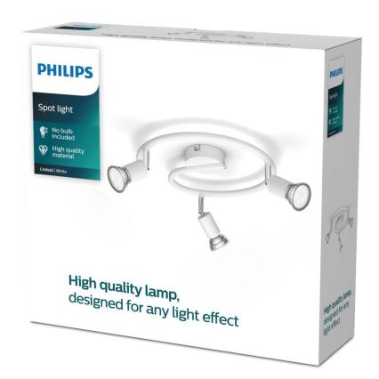 Philips - Bodové svítidlo 3xGU10/50W/230V bílá