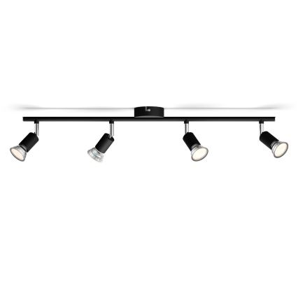 Philips - Bodové svítidlo 4xGU10/50W/230V černá