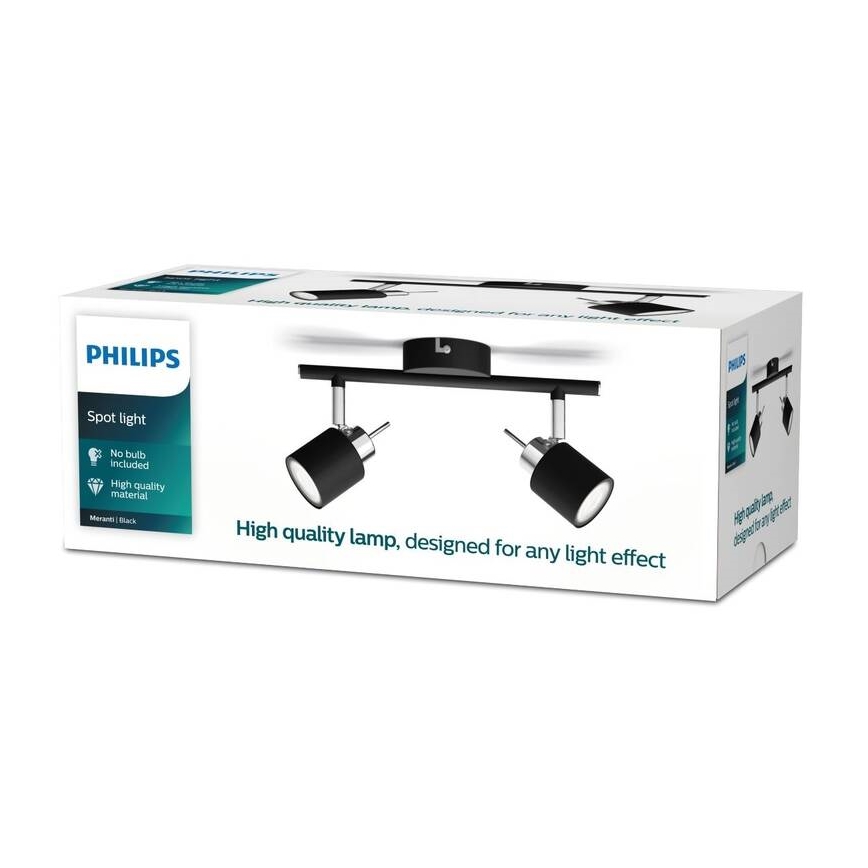 Philips - Bodové svítidlo 2xGU10/35W/230V černá