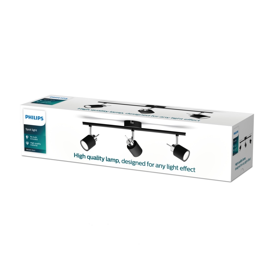 Philips - Bodové svítidlo 3xGU10/35W/230V černá
