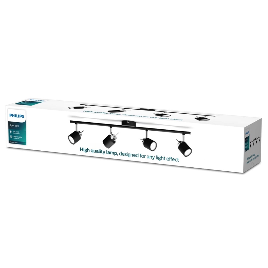 Philips - Bodové svítidlo 4xGU10/35W/230V černá