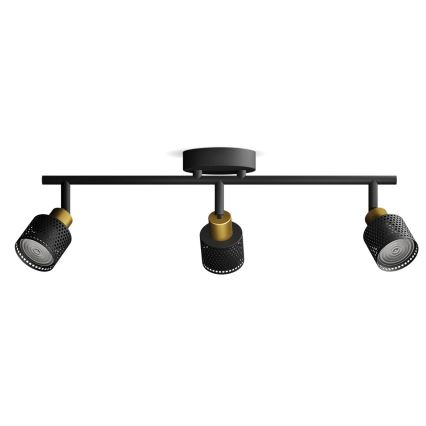 Philips - Bodové svítidlo NIALL 3xGU10/5W/230V černá/mosaz