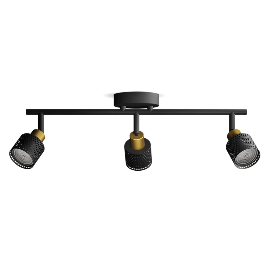 Philips - Bodové svítidlo NIALL 3xGU10/5W/230V černá/mosaz