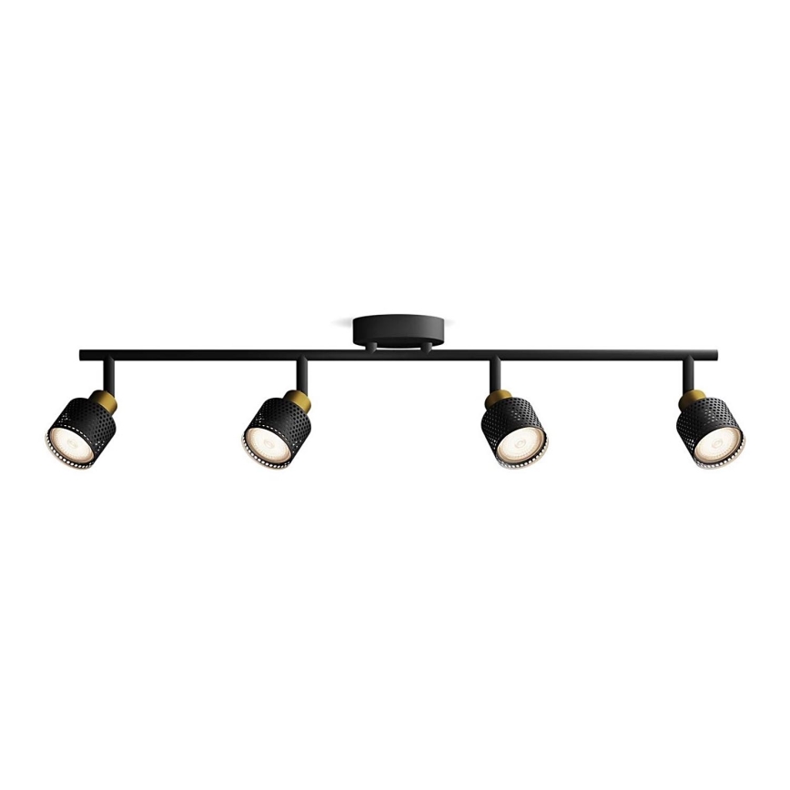Philips - Bodové svítidlo NIALL 4xGU10/5W/230V černá/mosaz