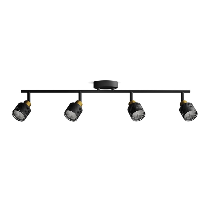Philips - Bodové svítidlo NIALL 4xGU10/5W/230V černá/mosaz