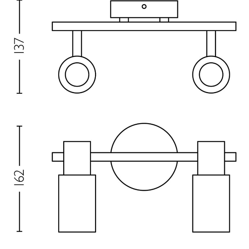 Philips - Bodové svítidlo PALMS 2xE14/25W/230V