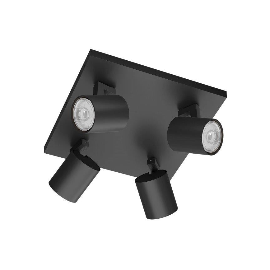 Philips - Bodové svítidlo 4xGU10/20W/230V černá