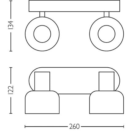Philips - Bodové svítidlo SLEET 2xE14/25W/230V